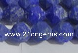 CNL1668 15.5 inches 12mm faceted nuggets matte lapis lazuli beads