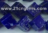 CNL1671 15.5 inches 9*9mm cube lapis lazuli gemstone beads