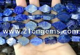 CNL1690 4mm round & 10*15mm - 12*18mm freeform lapis lazuli beads