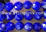 CNL1705 15.5 inches 4mm faceted round lapis lazuli beads