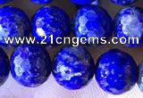 CNL1707 15.5 inches 8mm faceted round lapis lazuli beads