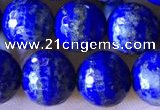 CNL1709 15.5 inches 8mm faceted round lapis lazuli beads