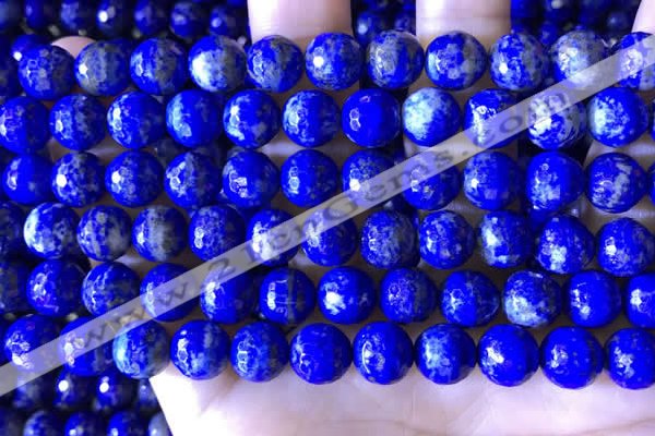 CNL1710 15.5 inches 9mm faceted round lapis lazuli beads