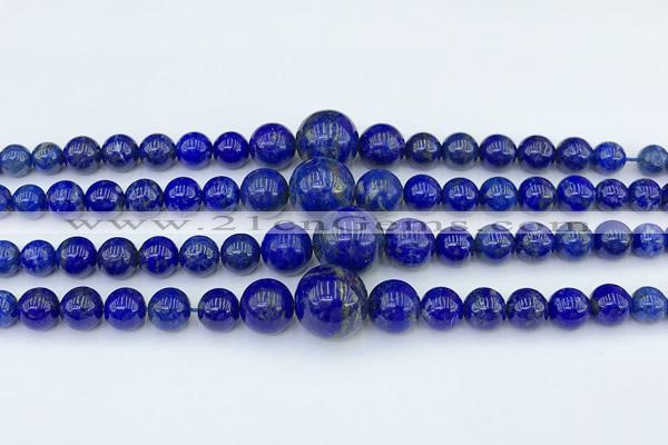 CNL1725 15 inches 4mm - 14mm round lapis lazuli beads