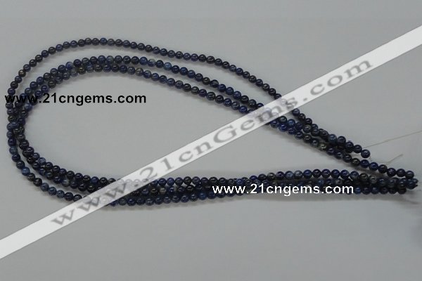 CNL202 15.5 inches 4mm round natural lapis lazuli beads wholesale