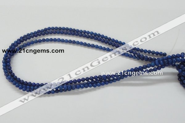 CNL203 15.5 inches 4mm round natural lapis lazuli beads wholesale