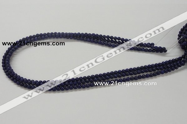 CNL204 15.5 inches 4mm round natural lapis lazuli beads wholesale