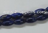 CNL235 15.5 inches 6*12mm rice natural lapis lazuli beads wholesale