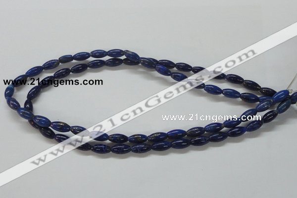 CNL235 15.5 inches 6*12mm rice natural lapis lazuli beads wholesale