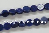 CNL240 15.5 inches 8mm coin natural lapis lazuli beads wholesale