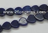 CNL243 15.5 inches 10*10mm heart natural lapis lazuli beads wholesale