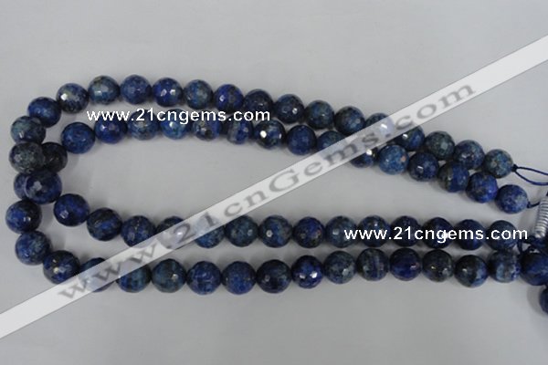 CNL416 15.5 inches 12mm faceted round natural lapis lazuli gemstone beads