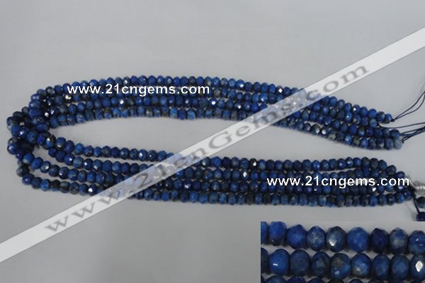 CNL426 15.5 inches 4*6mm faceted rondelle natural lapis lazuli gemstone beads