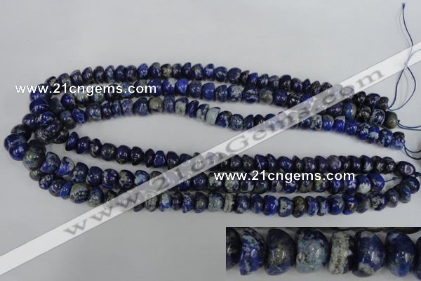 CNL436 15.5 inches 7*9mm bread natural lapis lazuli gemstone beads