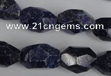 CNL441 15.5 inches 12*20mm faceted nuggets natural lapis lazuli beads