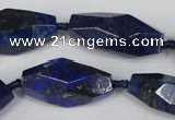 CNL443 15.5 inches 13*30mm faceted nuggets natural lapis lazuli beads