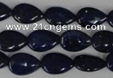 CNL501 15.5 inches 10*14mm flat teardrop natural lapis lazuli beads