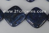 CNL526 15.5 inches 20*20mm diamond natural lapis lazuli gemstone beads