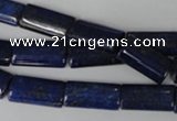 CNL541 15.5 inches 8*16mm flat tube natural lapis lazuli gemstone beads