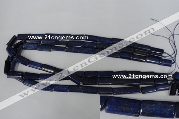 CNL541 15.5 inches 8*16mm flat tube natural lapis lazuli gemstone beads