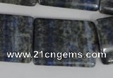 CNL547 15.5 inches 22*30mm flat tube natural lapis lazuli gemstone beads