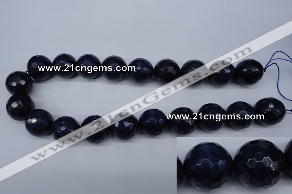 CNL608 15.5 inches 20mm faceted round natural lapis lazuli gemstone beads