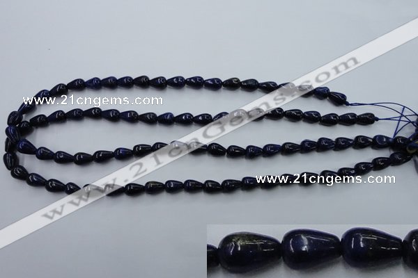 CNL615 15.5 inches 6*10mm teardrop natural lapis lazuli gemstone beads