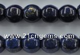 CNL636 15.5 inches 13*14mm pumpkin natural lapis lazuli beads