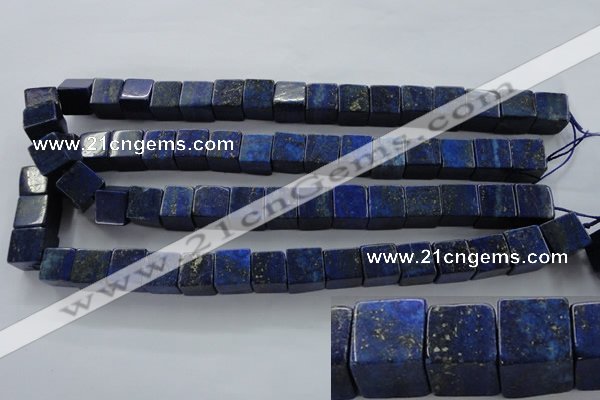 CNL645 15.5 inches 12*12mm cube natural lapis lazuli beads