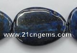 CNL655 15.5 inches 25*35mm flat teardrop natural lapis lazuli beads