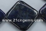 CNL693 15.5 inches 35*35mm diamond natural lapis lazuli beads