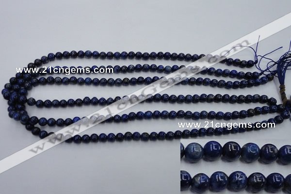 CNL713 15.5 inches 6mm round natural lapis lazuli gemstone beads