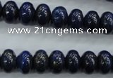 CNL864 15.5 inches 8*12mm rondelle natural lapis lazuli gemstone beads