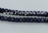 CNL871 15.5 inches 4*6mm faceted rondelle natural lapis lazuli beads