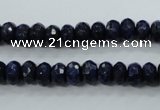 CNL872 15.5 inches 5*8mm faceted rondelle natural lapis lazuli beads