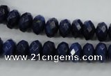 CNL873 15.5 inches 6*10mm faceted rondelle natural lapis lazuli beads