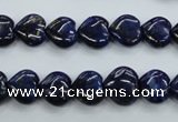 CNL931 15.5 inches 10*10mm heart natural lapis lazuli gemstone beads