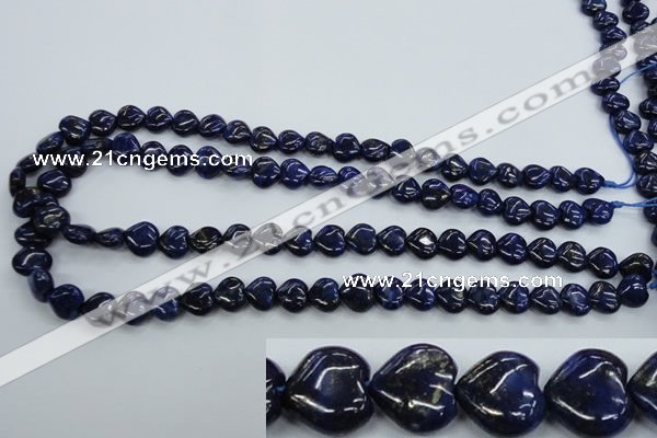 CNL931 15.5 inches 10*10mm heart natural lapis lazuli gemstone beads