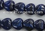 CNL933 15.5 inches 14*14mm heart natural lapis lazuli gemstone beads