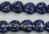 CNL934 15.5 inches 15*15mm heart natural lapis lazuli gemstone beads