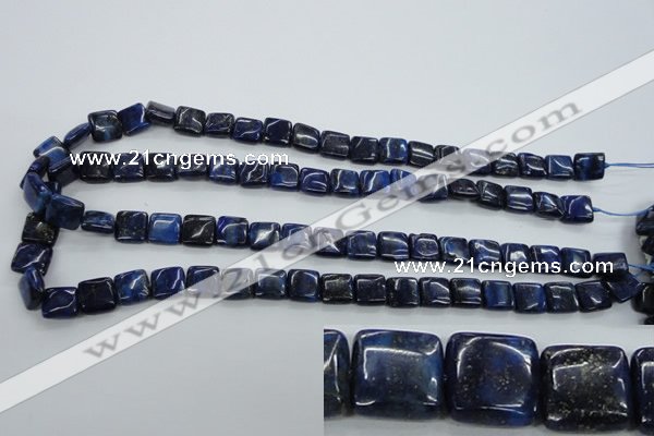 CNL961 15.5 inches 10*10mm square natural lapis lazuli gemstone beads