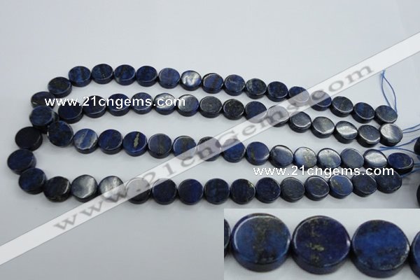 CNL988 15.5 inches 12mm coin natural lapis lazuli gemstone beads