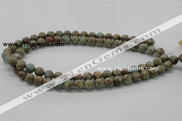 CNS02 16 inches 10mm round natural serpentine jasper beads wholesale