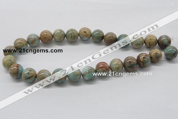 CNS04 16 inches 16mm round natural serpentine jasper beads wholesale