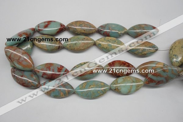CNS100 15.5 inches 20*40mm marquise natural serpentine jasper beads