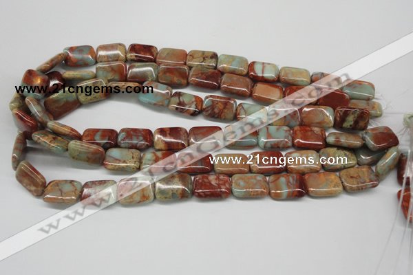 CNS110 15.5 inches 13*18mm rectangle natural serpentine jasper beads