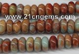 CNS130 15.5 inches 6*10mm rondelle natural serpentine jasper beads