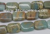 CNS145 15.5 inches 10*14mm rectangle natural serpentine jasper beads