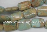 CNS146 15.5 inches 12*16mm rectangle natural serpentine jasper beads