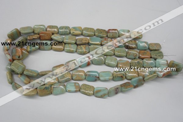 CNS146 15.5 inches 12*16mm rectangle natural serpentine jasper beads